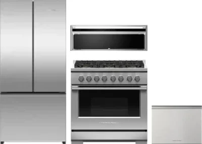 4 Piece Package Includes Refrigerator, Range, Hood And Dishwasher